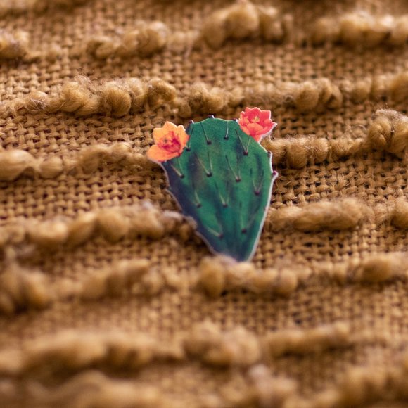 Cactus Pin / Brooch - Picture 3 of 4